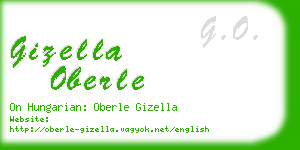 gizella oberle business card
